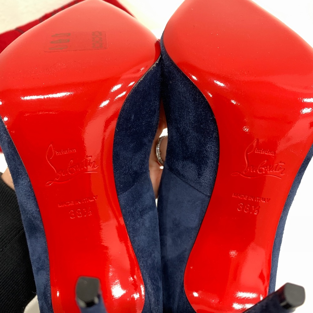 Christian Louboutin Victorina 100mm Blue Pumps - Picture 5 of 5